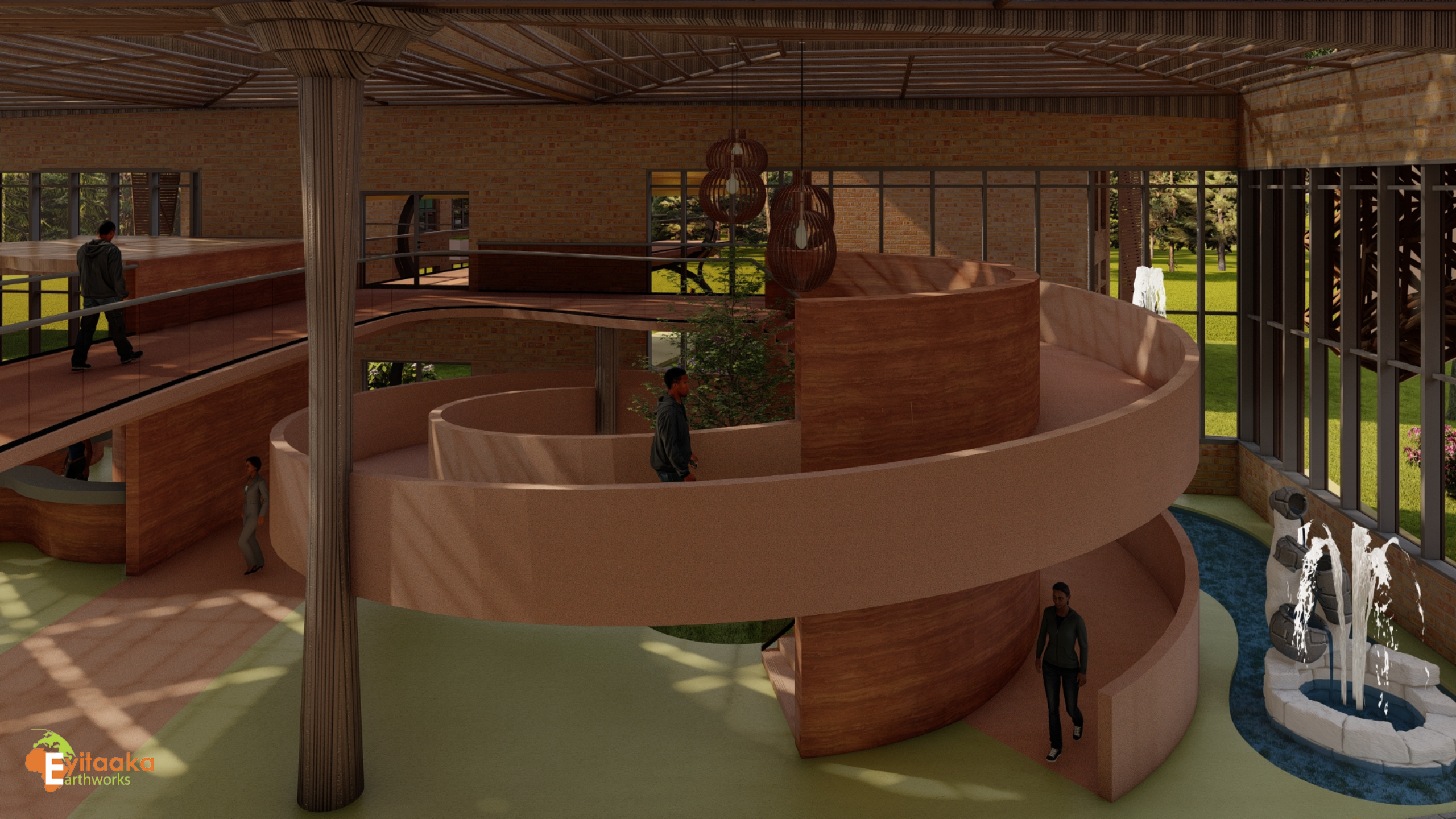 WLU Hospital concept render: central circulation concept