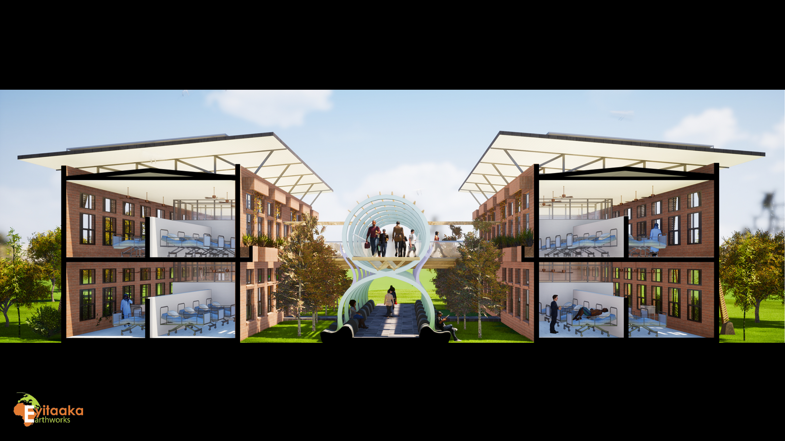 WLU Hospital concept render: patient wing concept